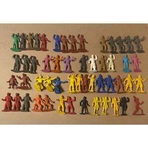 MPC Ring Hand Figures Lot of 53 1960s Vintage Mixed Pirates Indians Soldiers